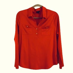 Talbots Long Sleeve Knit Tunic W Gold Hardware